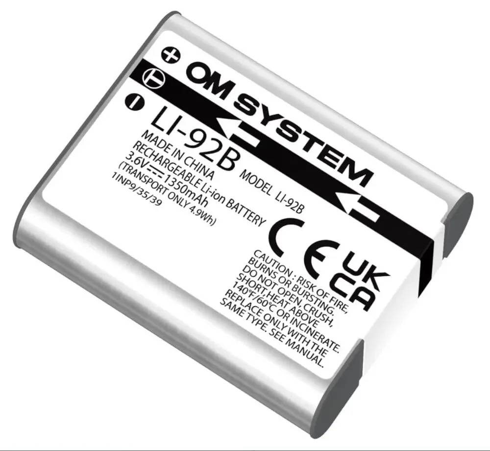 OM SYSTEM Olympus LI-92B OEM Rechargeable Battery 3.6V 1350mAh New
